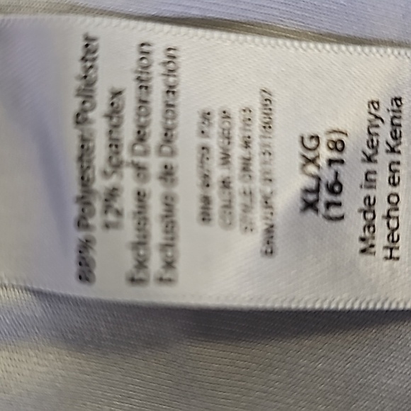 DANSKIN XL women's blue and black geometric legings. Small pocket inside. - Picture 4 of 8